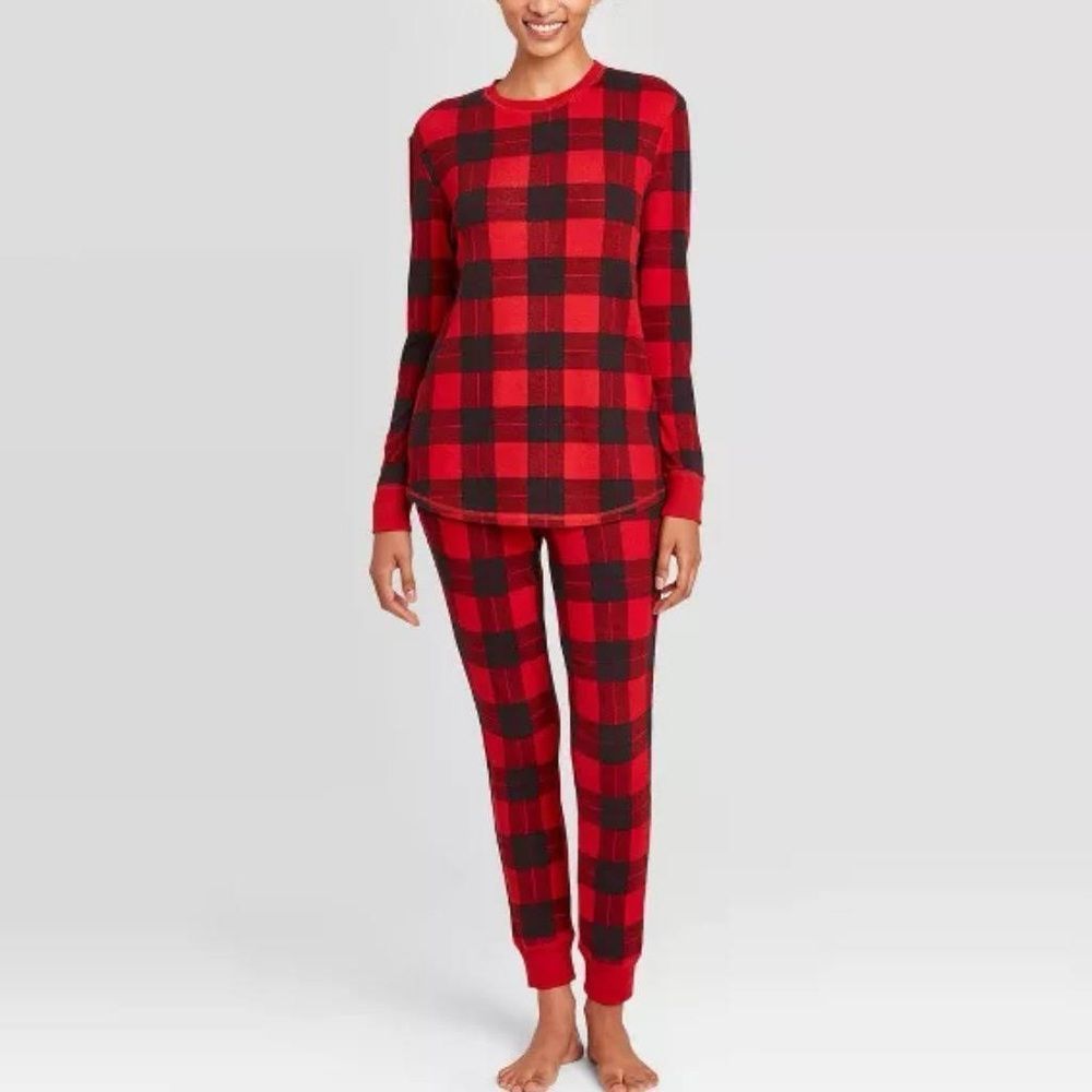 Stars Above Intimates & Sleepwear Stars Above Plaid Thermal Pajama Set - Picture 1 of 7
